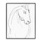 Stupell Industries Sketched Horse Contour Framed Giclee, design by Lorenzo Collective